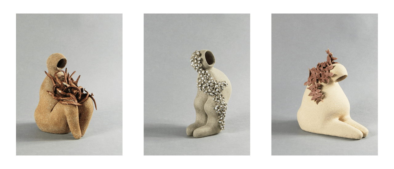 Les Bonnes Fées sculpture céramique grès Audrey Jezic